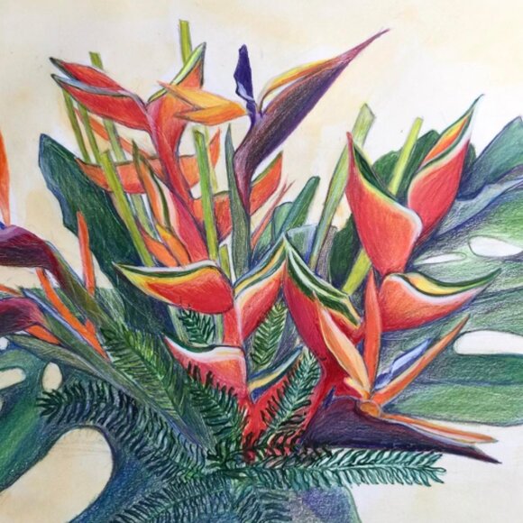 NWT Rare Print! Ala von Auersperg Birds of Paradise 100% Silk Romper/Playsuit - Picture 9 of 9